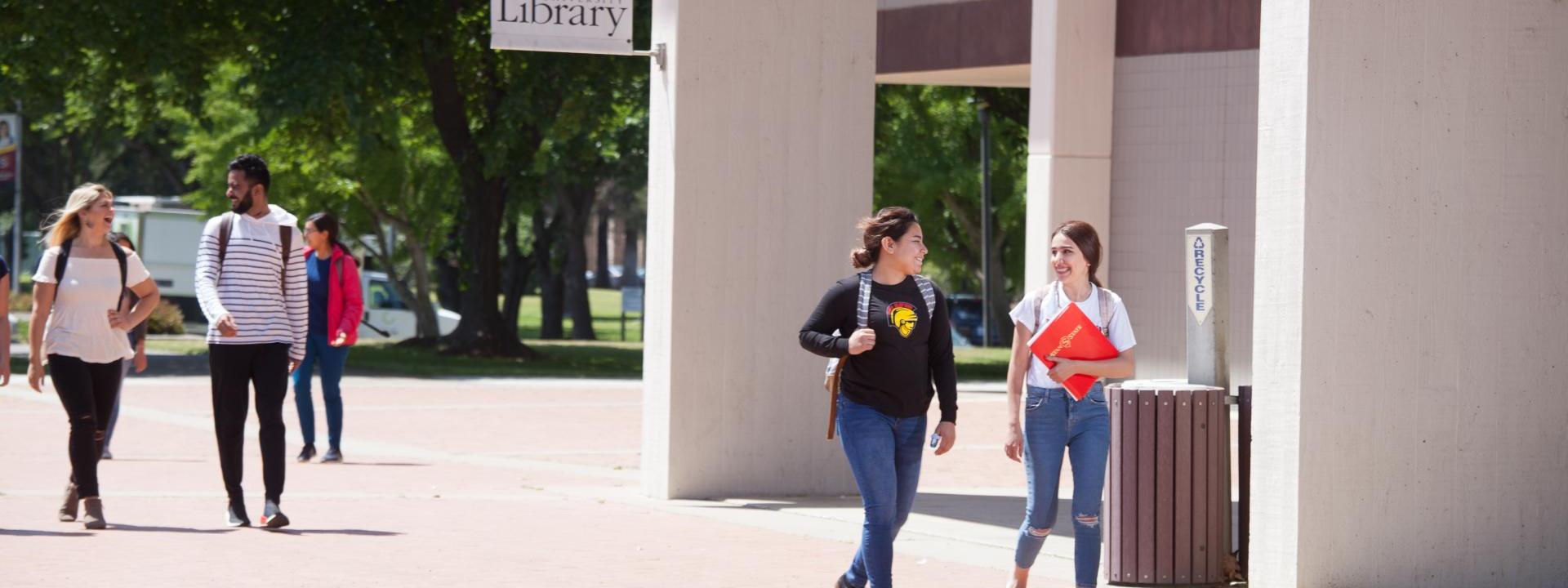 Students on campus