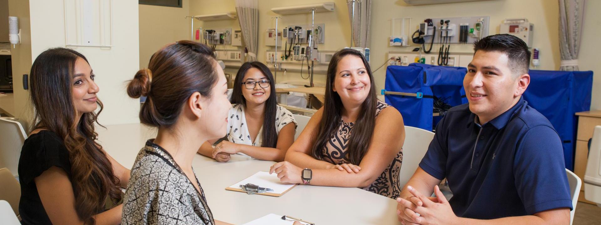 Students at table