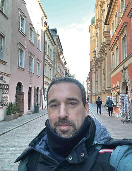 Man taking a selfie on a street