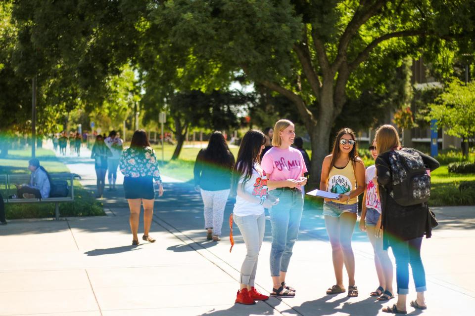 Students on campus