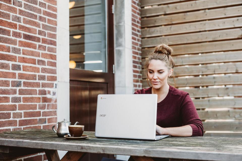 Girl at laptop