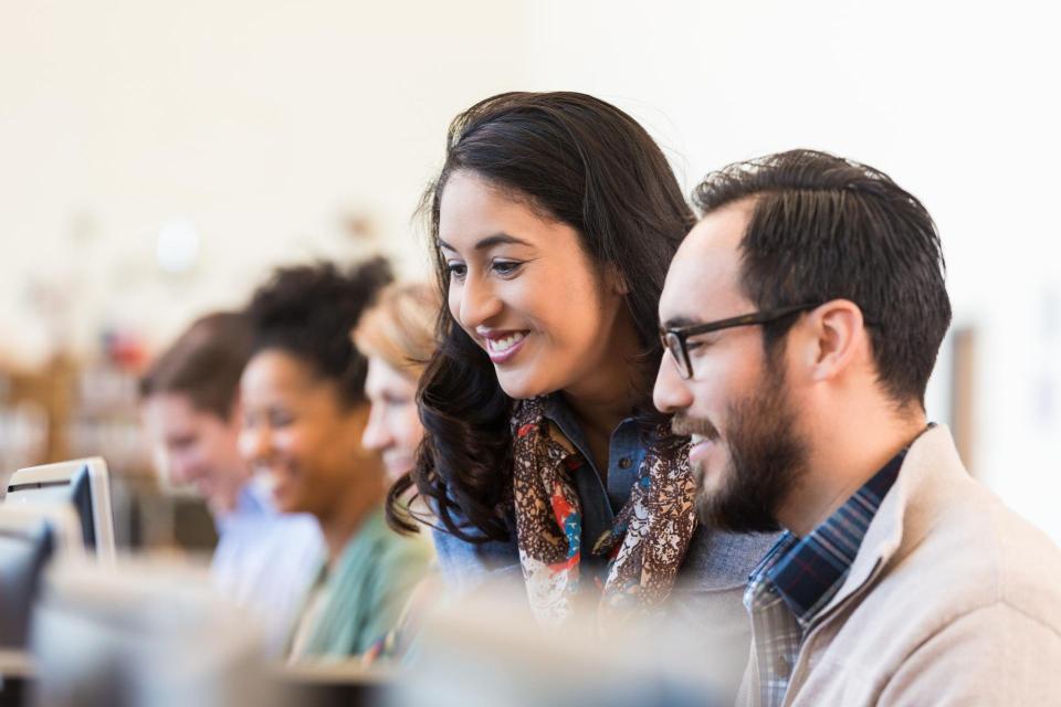 Students in class