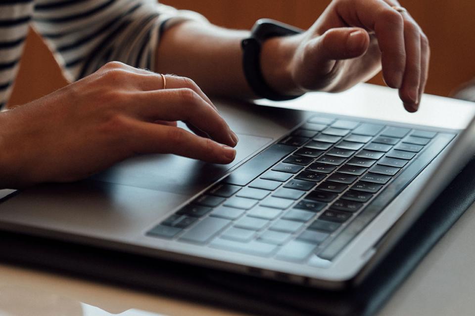 Student on laptop