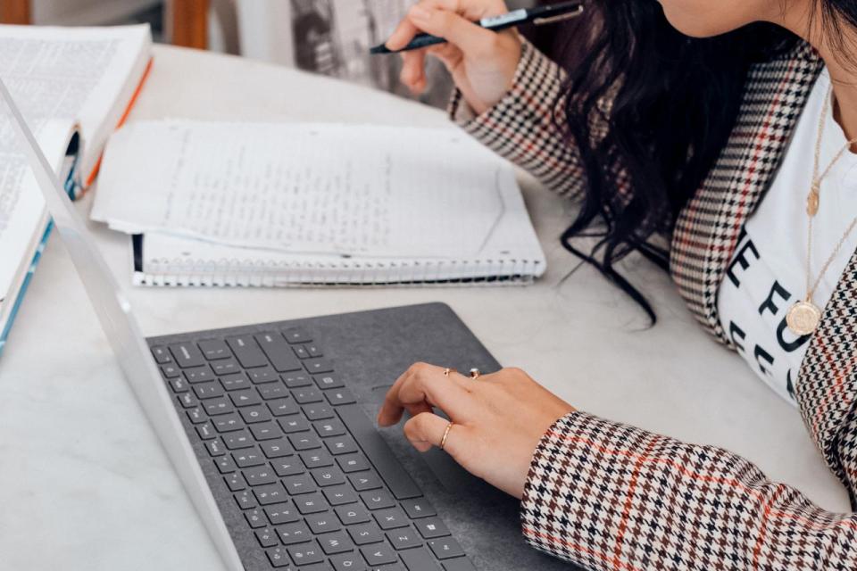 Student on laptop