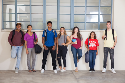 Students standing together